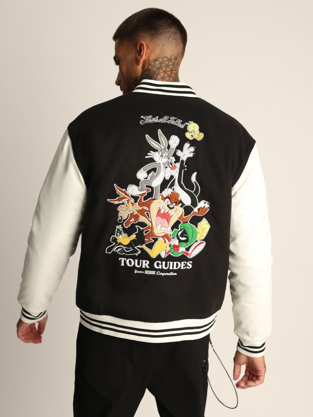 ג'קט בומבר לגבר LOONEY TUNES TOUR GUIDES