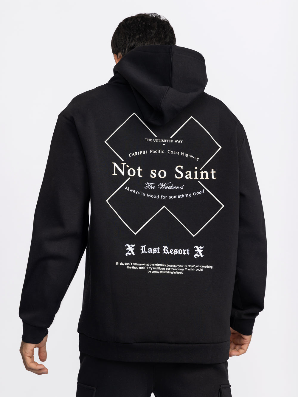 פוטר קפוצ''ון לגבר NOT SO SAINT