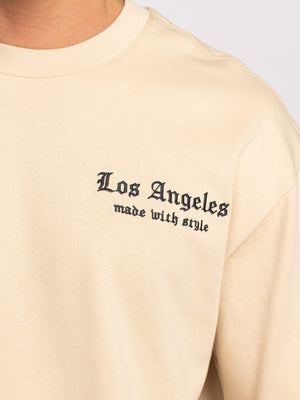 חולצת טישירט אוברסייז לגבר LOS ANGELES