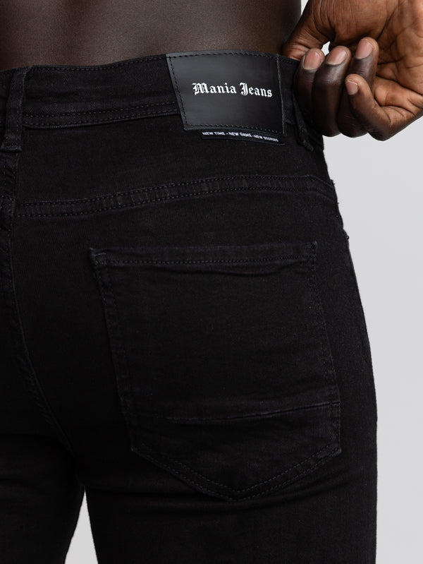 מכנסי ג''ינס לגבר BLACK בגזרת סופר סקיני