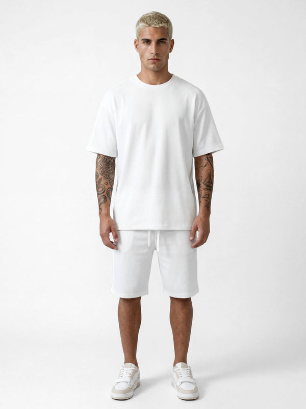 מכנסיים קצרים לגבר בד ריב טקסטורלי
