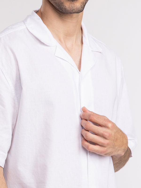 חולצת כפתורים פשתן לגבר