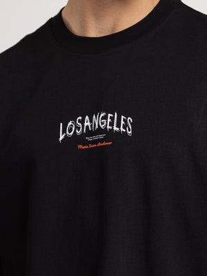 חולצת טי שירט אוברסייז לגבר LOS ANGELES