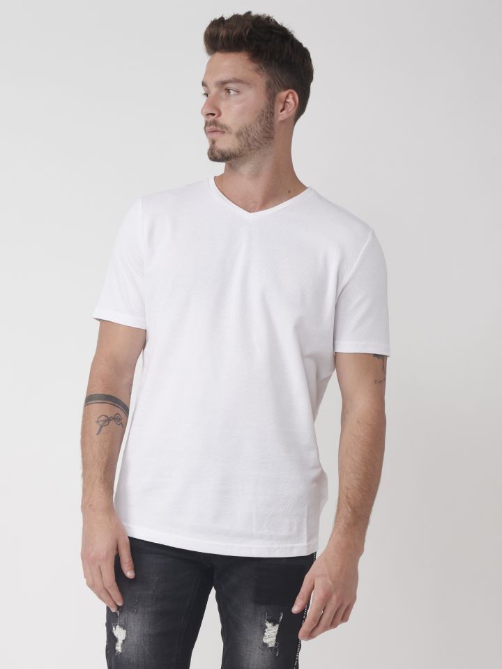 טי-שירט בייסיק מבד ג`אקרד