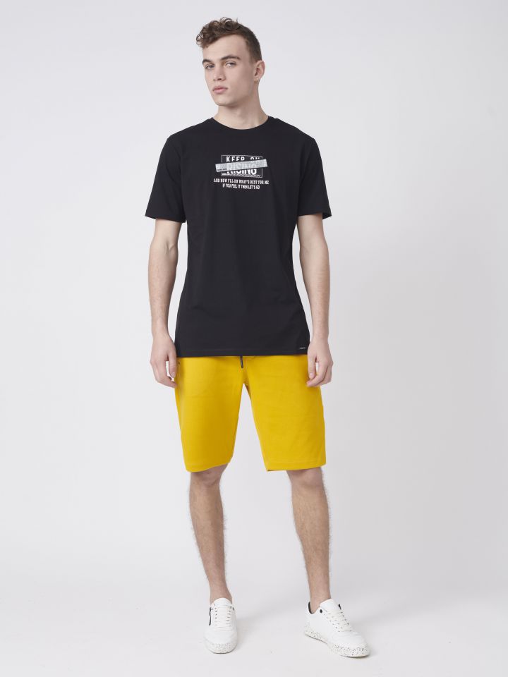 מכנסי ברמודת פוטר עם חיתוכים וכיסים