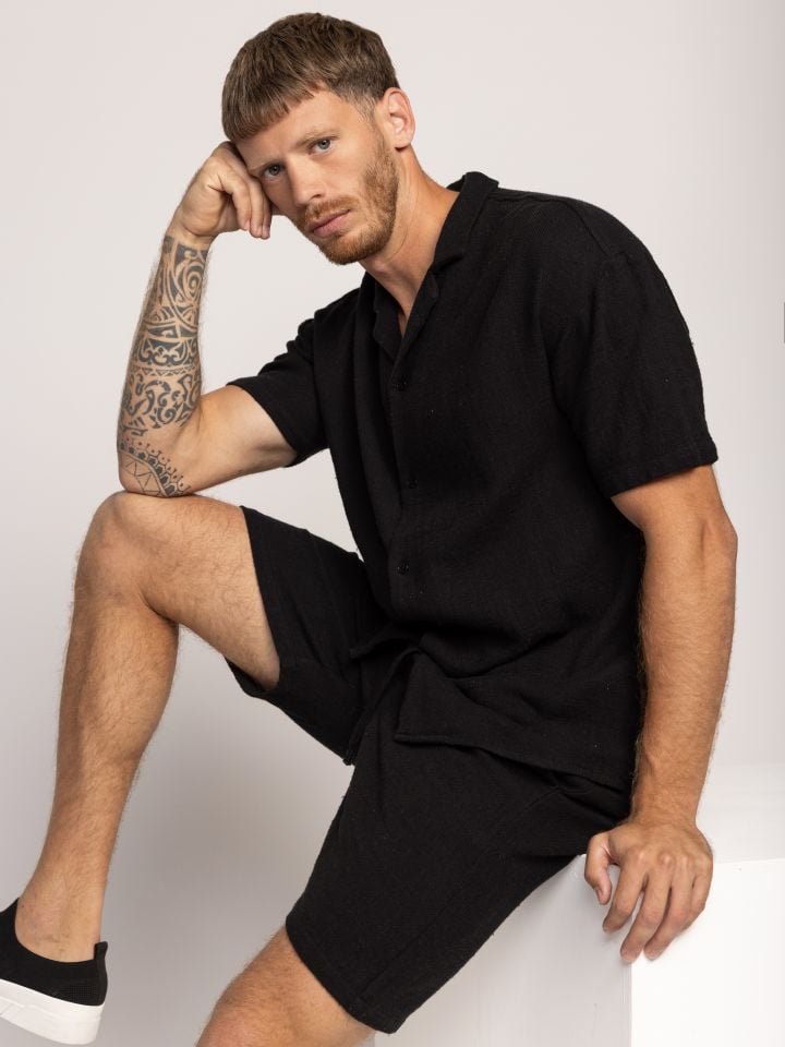 חולצה קצרה מכופתרת לגבר JOSH