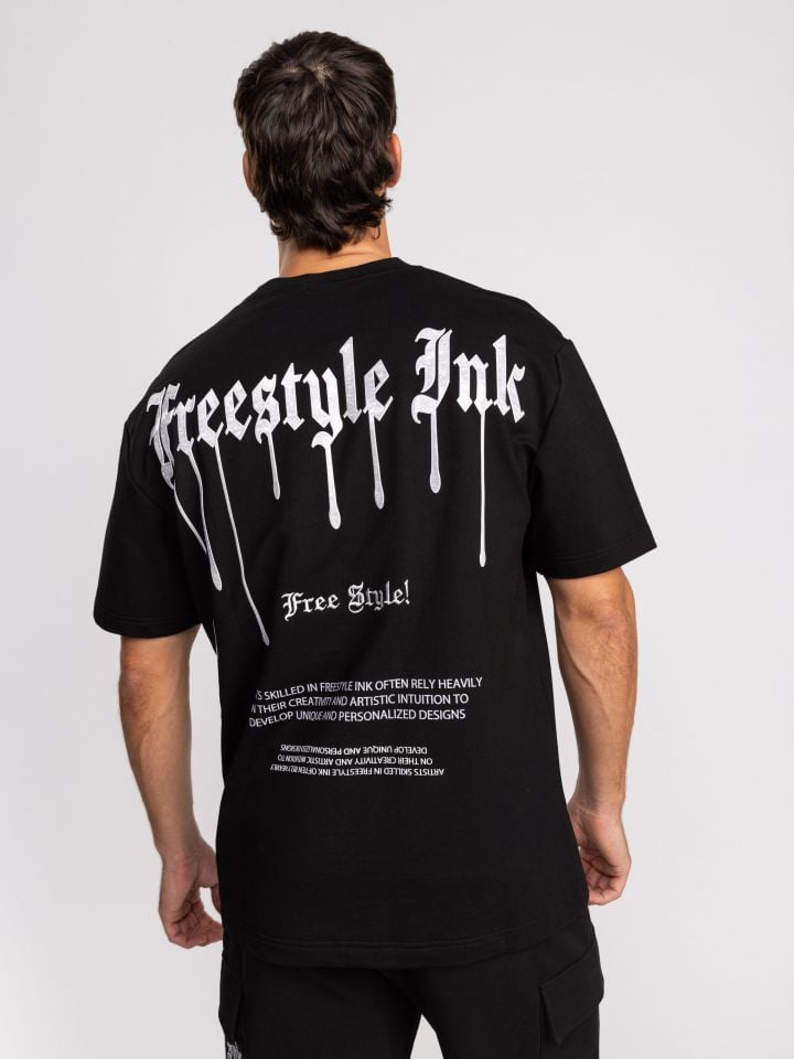 חולצת טישירט לגבר אוברסייז FREESTYLE INK