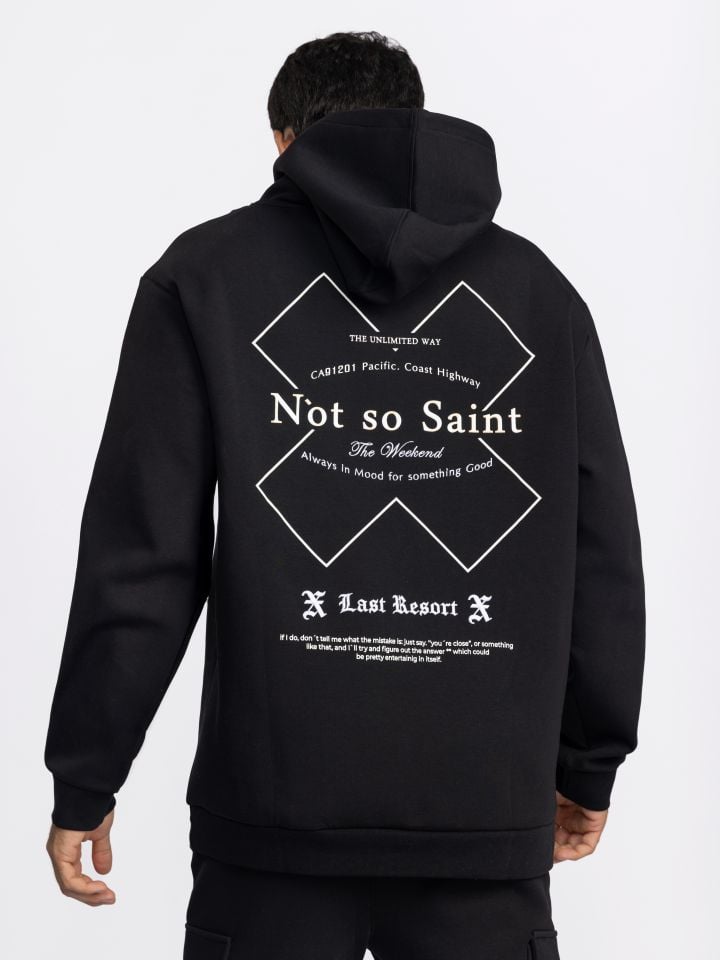 פוטר קפוצ’’ון לגבר NOT SO SAINT