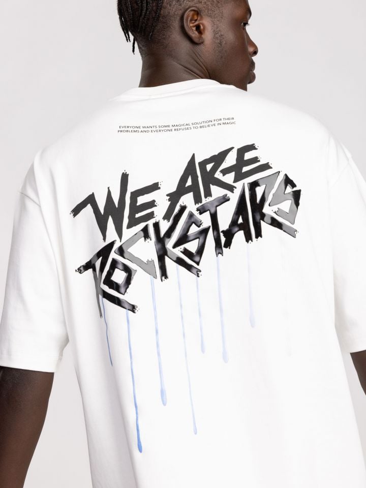 טי שירט אוברסייז לגבר ROCK STARS