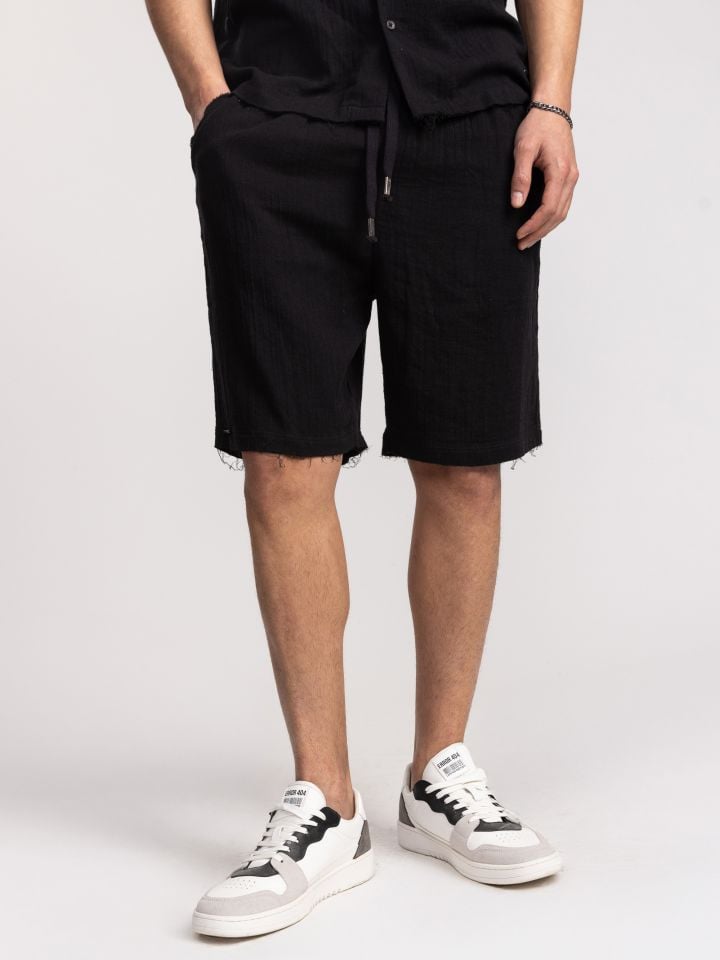 מכנסיים קצרים כותנה ריזורט לגבר