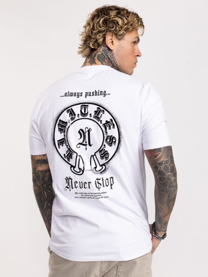 חולצת טישירט לגבר NEVER STOP