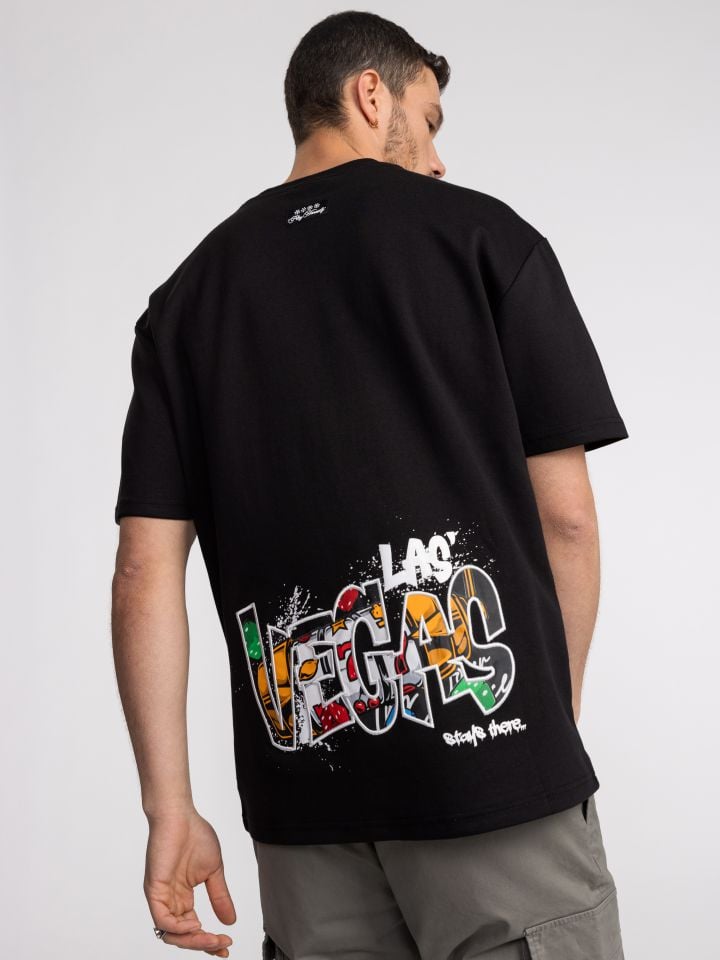 חולצת טישירט לגבר LAS VEGAS אוברסייז