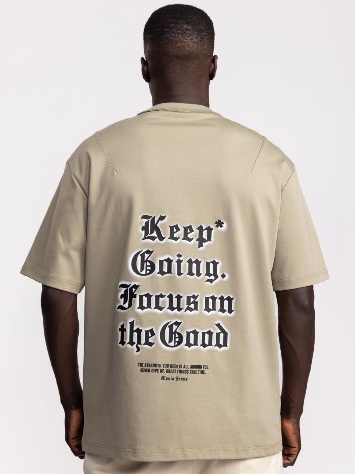 חולצת טי שירט אוברסייז לגבר Keep Going