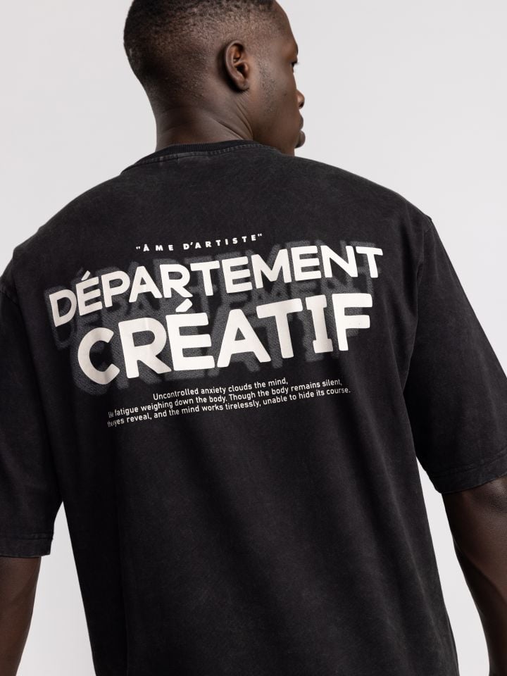חולצת טי שירט אוברסייז לגבר DEPARTEMENT CREATIF