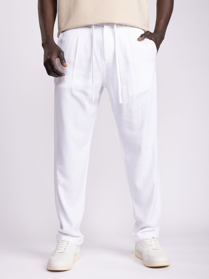 מכנסיים לגבר במראה פשתן ויסקוזה