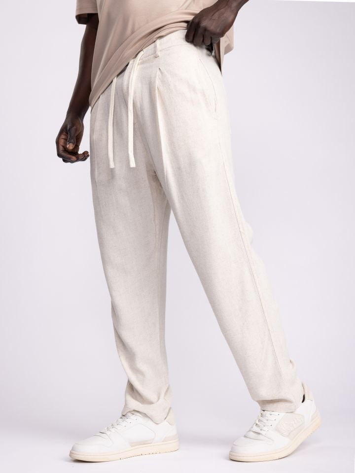 מכנסיים לגבר במראה פשתן ויסקוזה