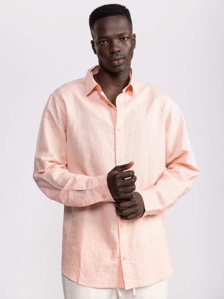 חולצה מכופתרת לגבר  מבד