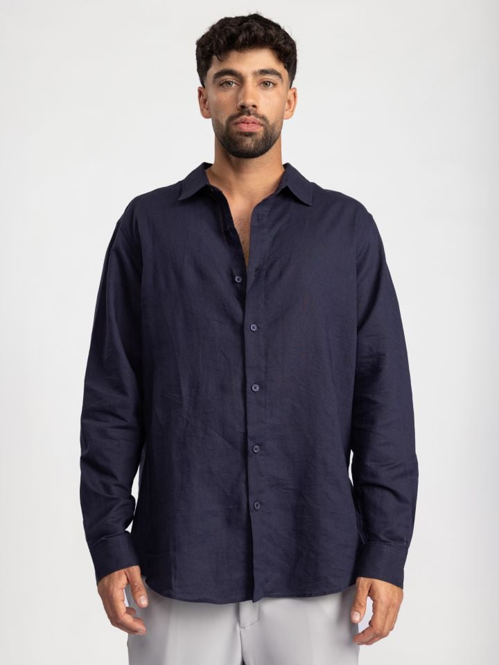 חולצה מכופתרת לגבר  מבד