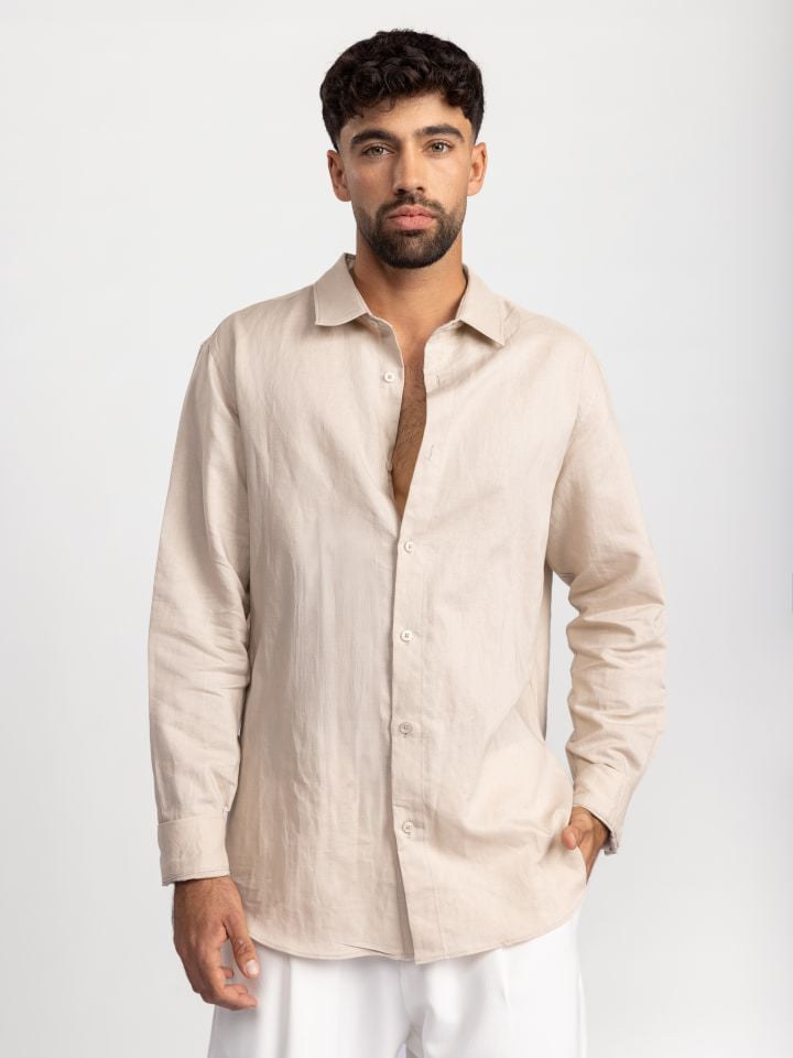 חולצה מכופתרת לגבר  מבד