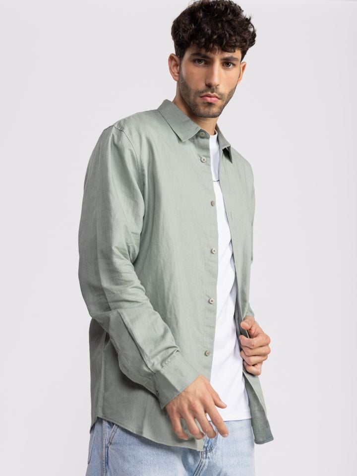 חולצה מכופתרת לגבר  מבד