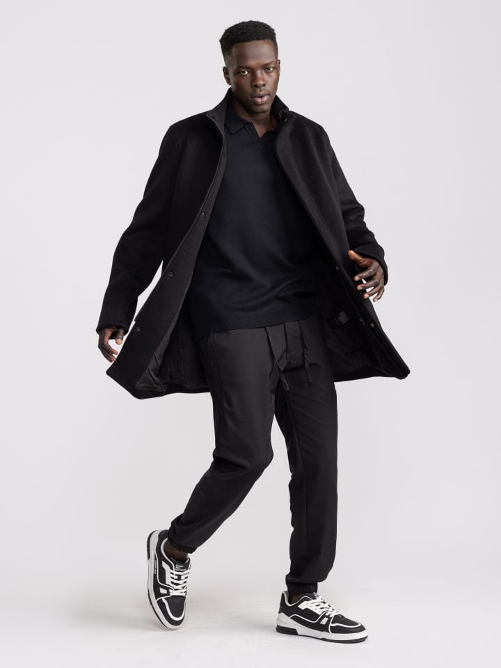 מעיל צמר ארוך לגבר