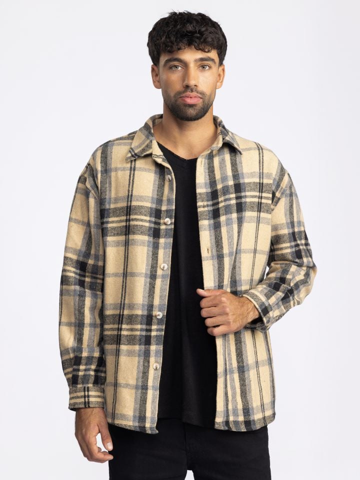 גקט משבצות אובר שירט