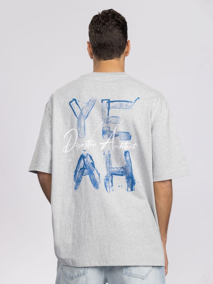 טי שירט אוברסייז לגבר YEAH