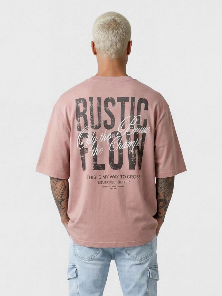טישרט אובר סייז RUSTIC FLOW
