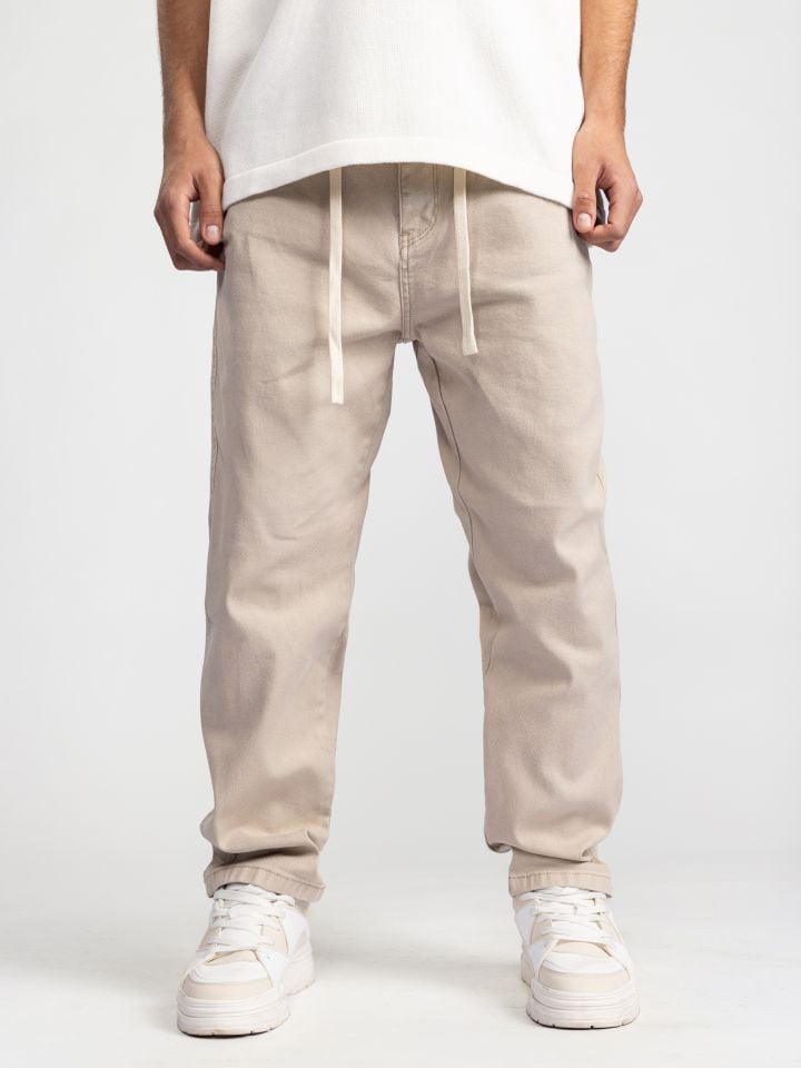 מכנסי בד לגבר עם שרוך