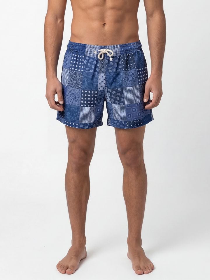 בגדי-ים עם הדפס פאץ’’ בנדנה