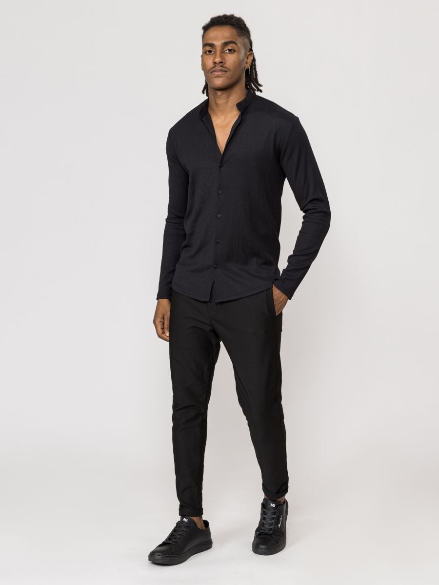 מכנסי בד קיפול קרסול