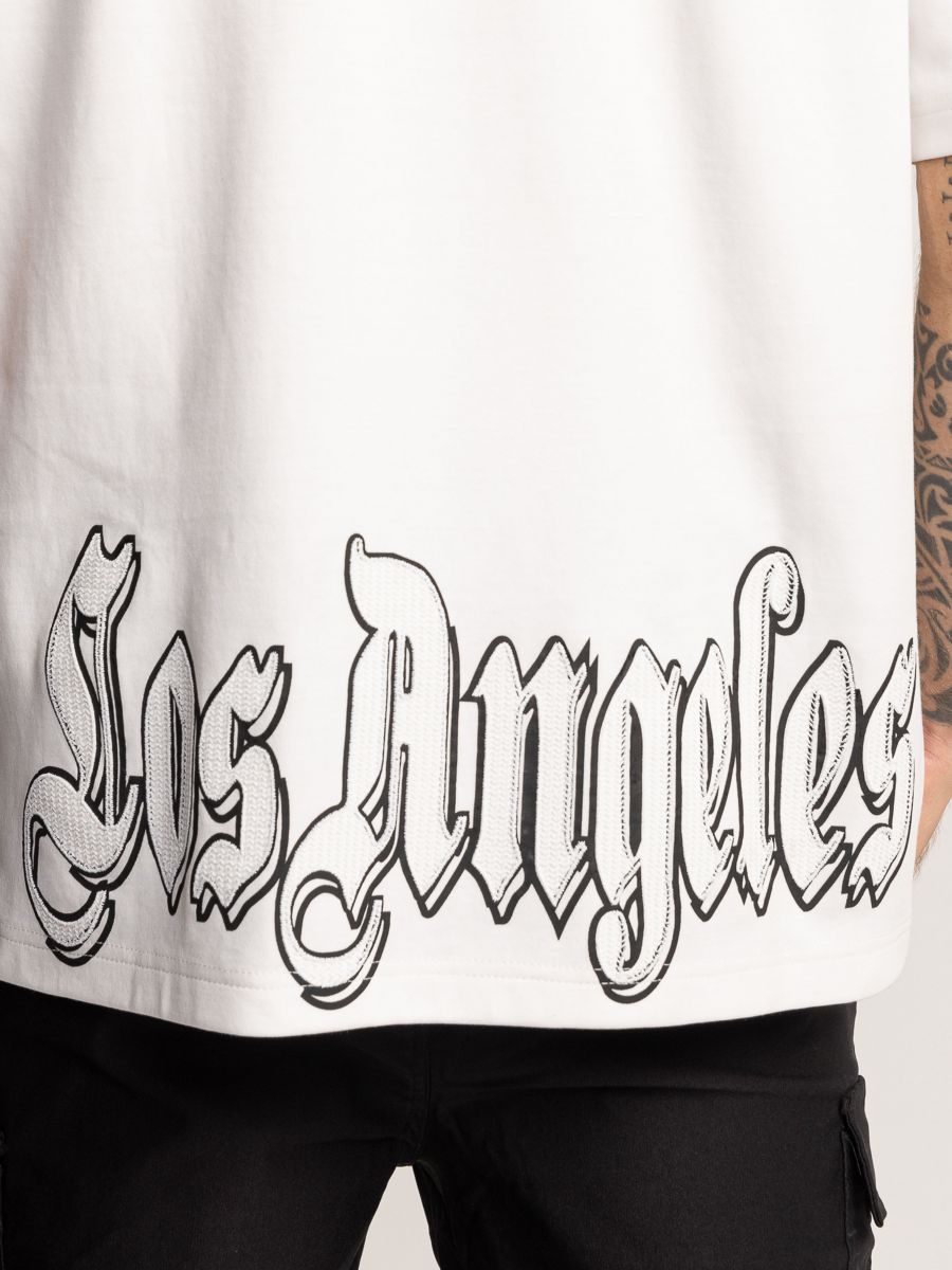 טי שירט קצרה אוברסייז LOS ANGELES