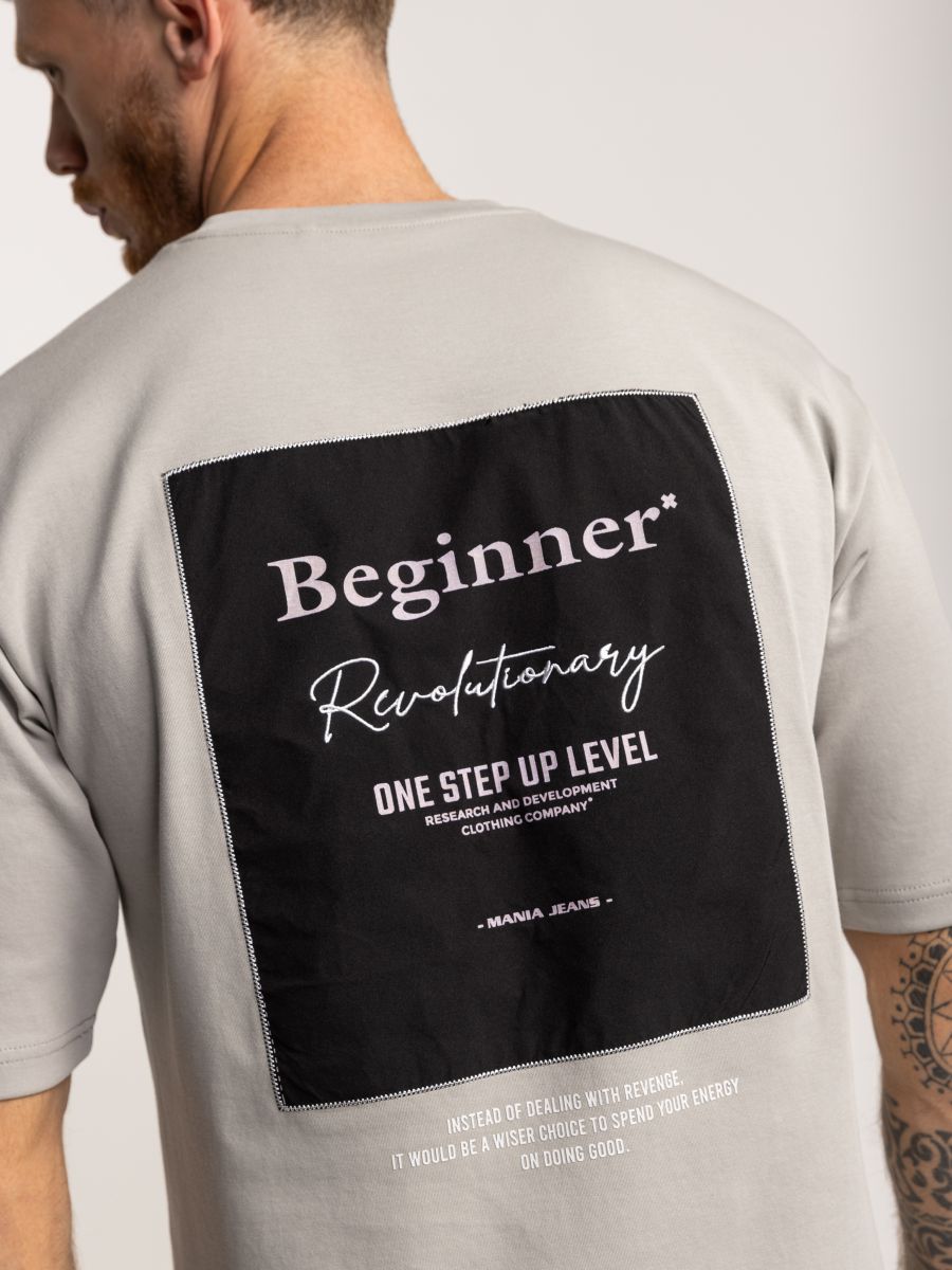 טי שירט אוברסייז לגבר BEGINNER