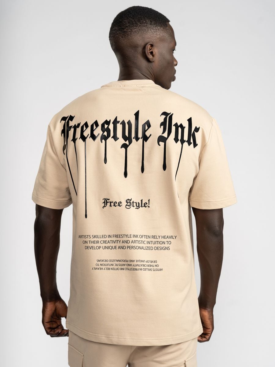 חולצת טישירט לגבר אוברסייז FREESTYLE INK