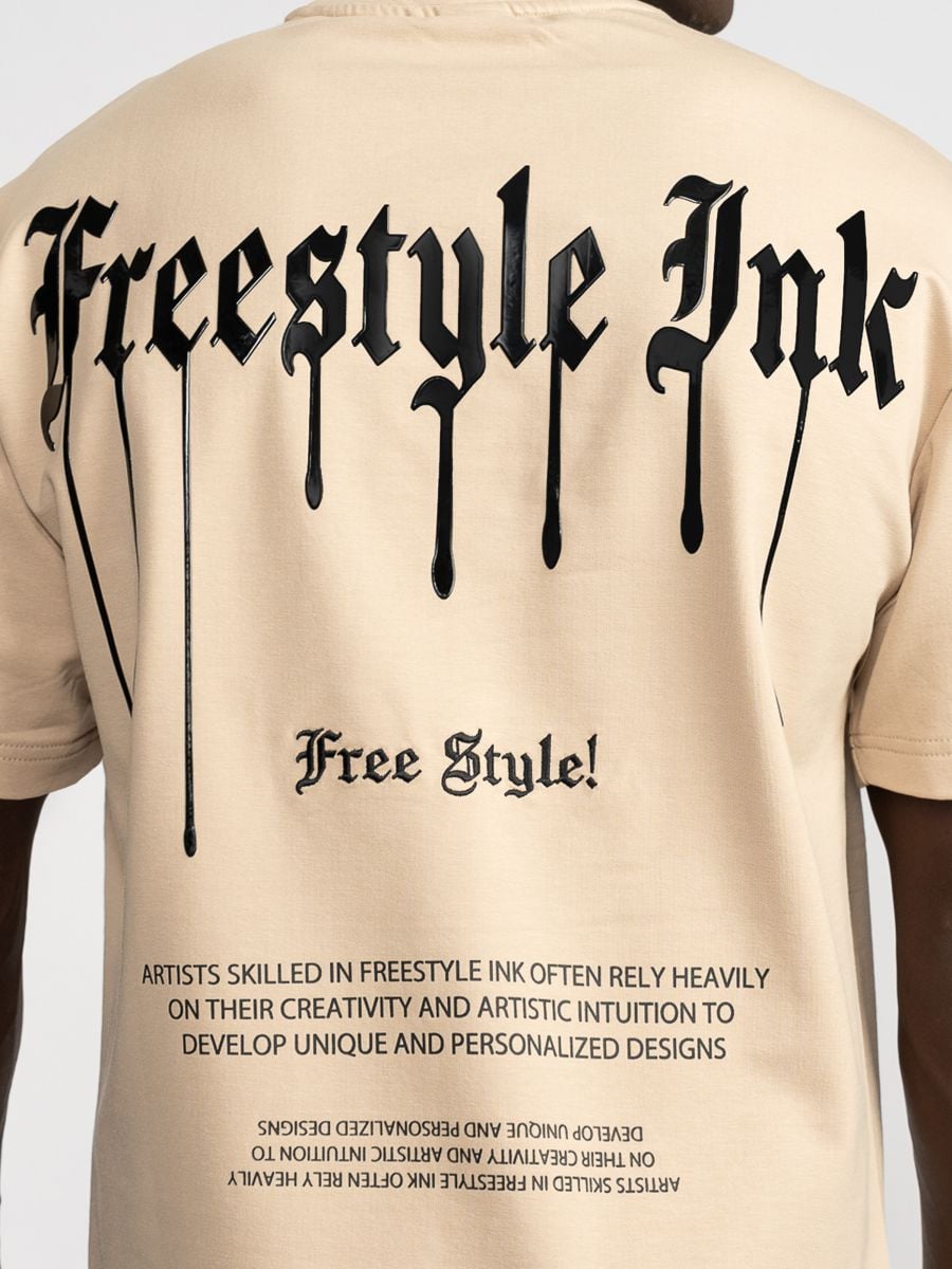 חולצת טישירט לגבר אוברסייז FREESTYLE INK