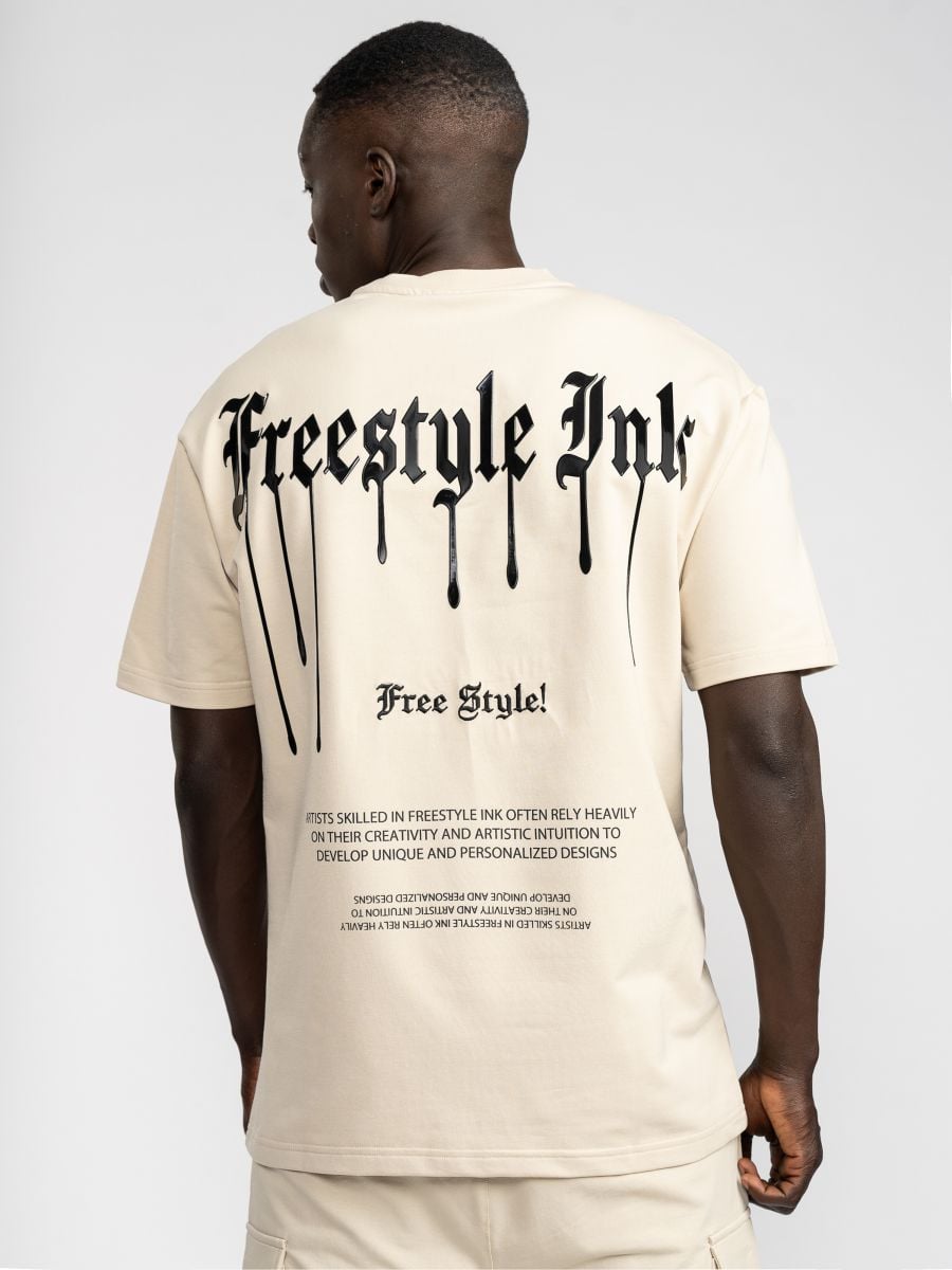 חולצת טישירט לגבר אוברסייז FREESTYLE INK