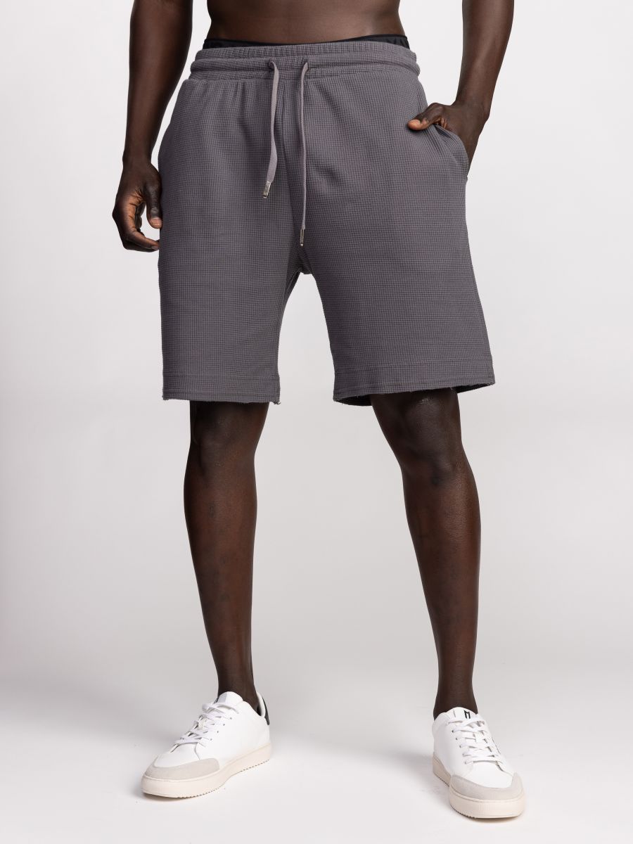 מכנסי בד וופל קצרים לגבר