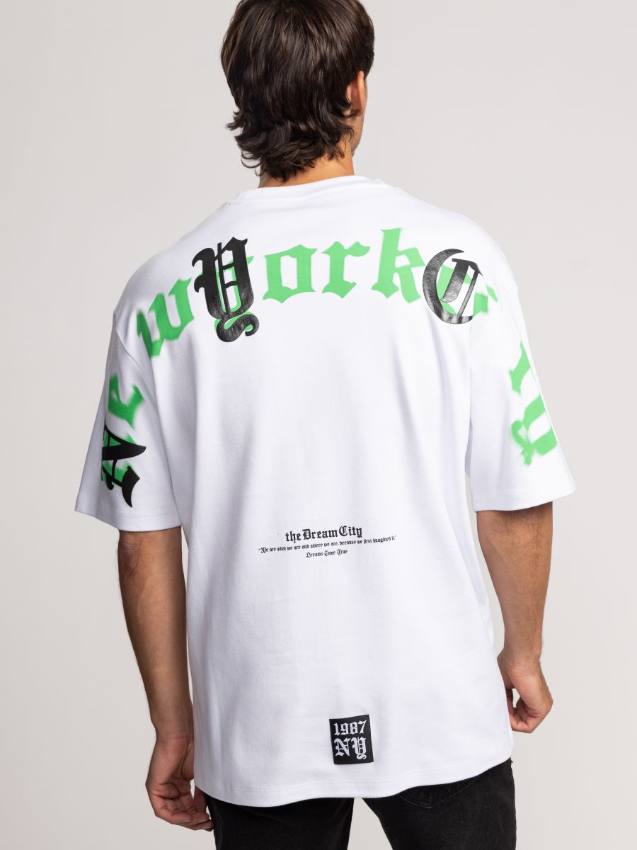 חולצת טישירט אוברסייז לגבר NYC