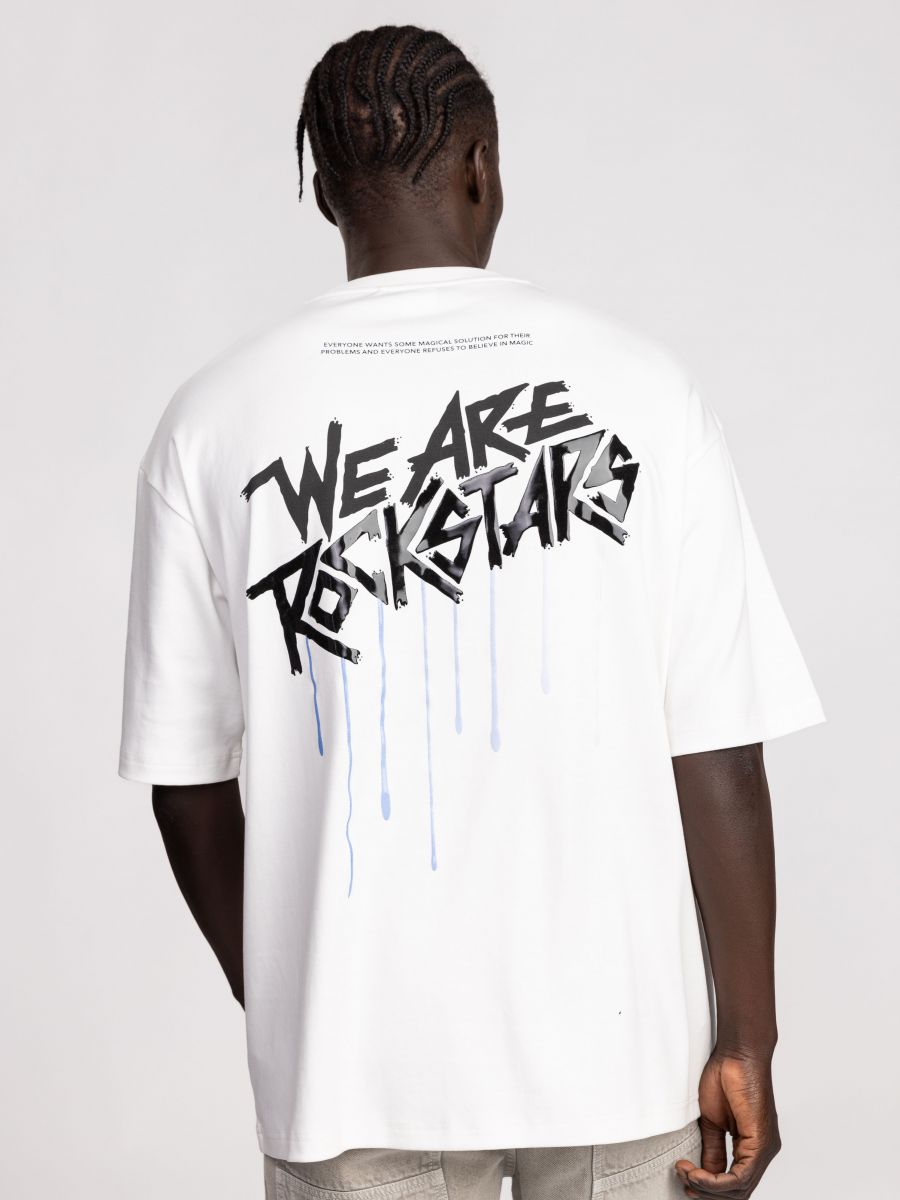 טי שירט אוברסייז לגבר ROCK STARS