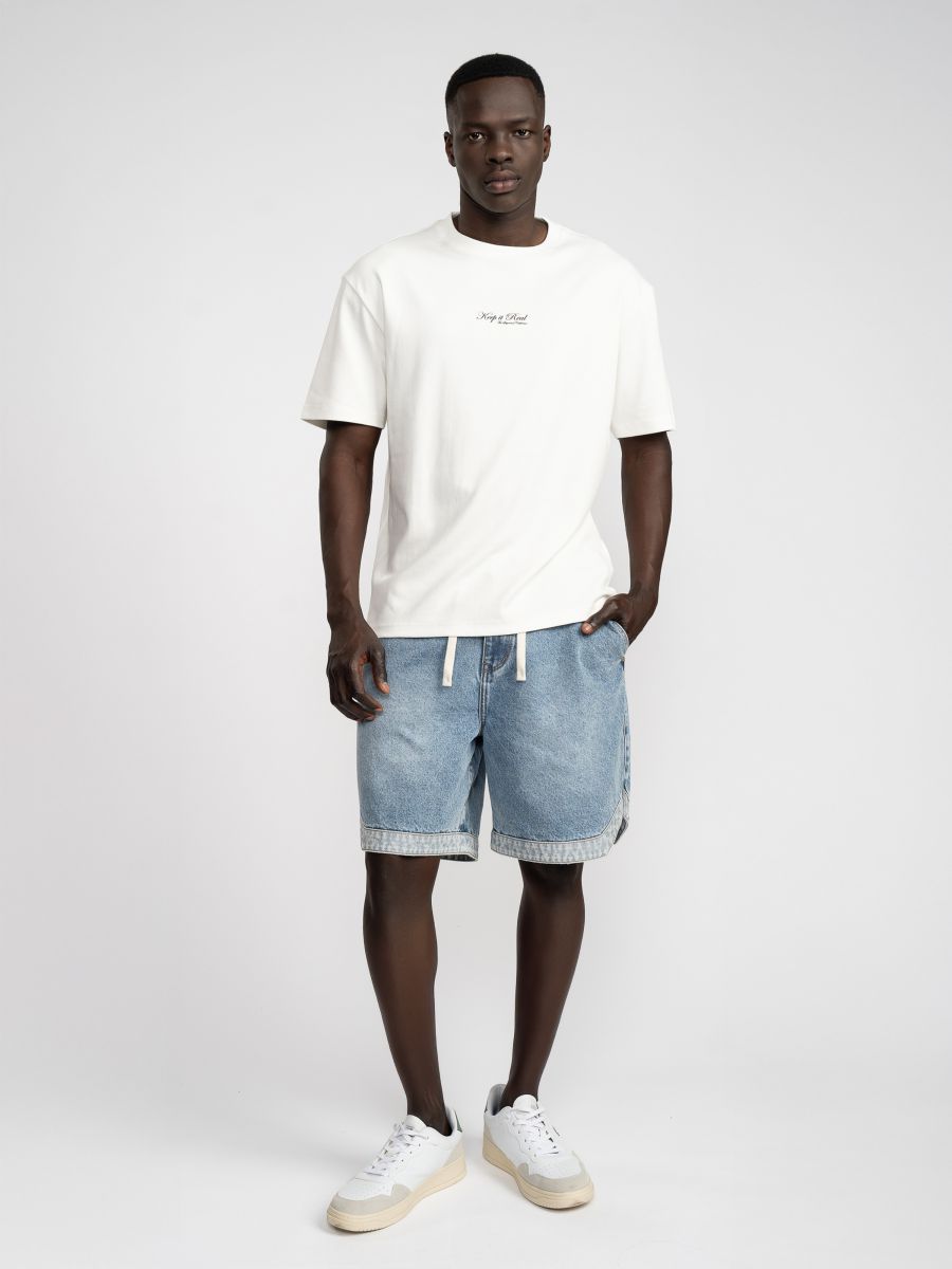 חולצת טי שירט אוברסייז לגבר KEEP IT REAL