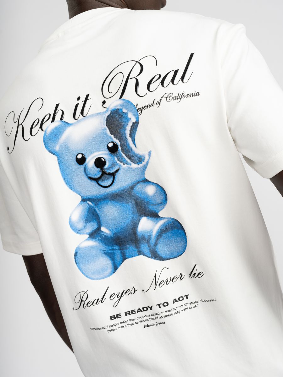 חולצת טי שירט אוברסייז לגבר KEEP IT REAL