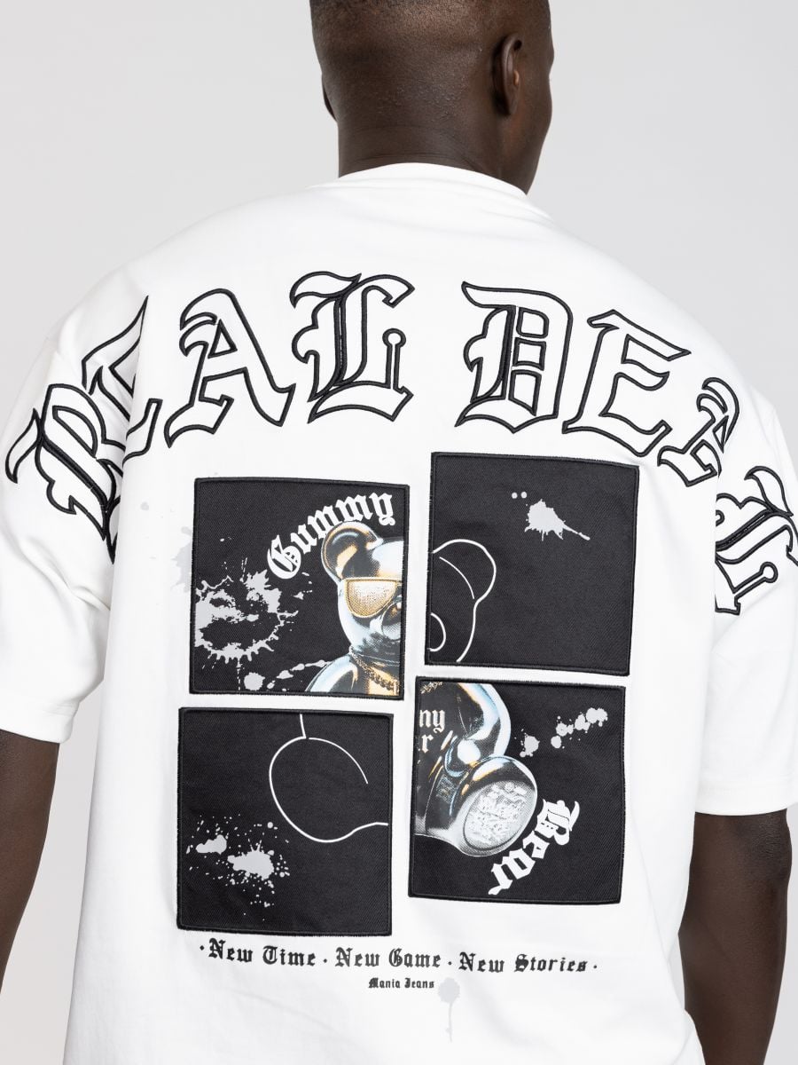 חולצת טי שירט אוברסייז לגבר Real Deal