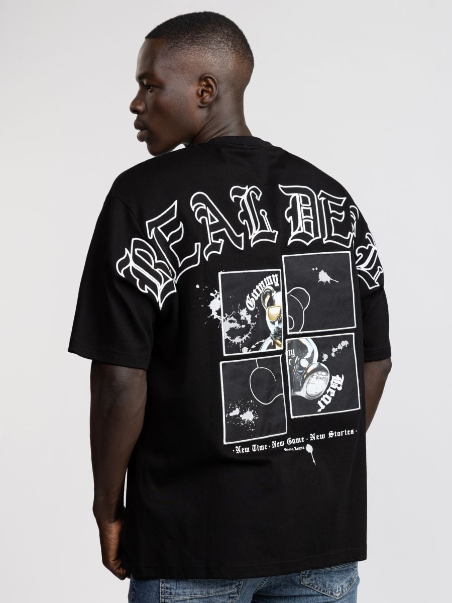 חולצת טי שירט אוברסייז לגבר Real Deal