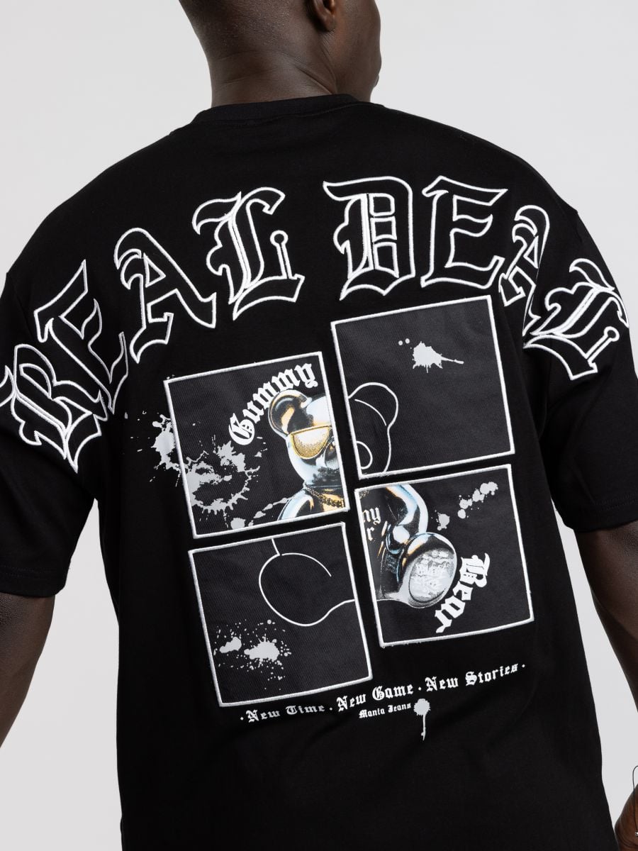 חולצת טי שירט אוברסייז לגבר Real Deal