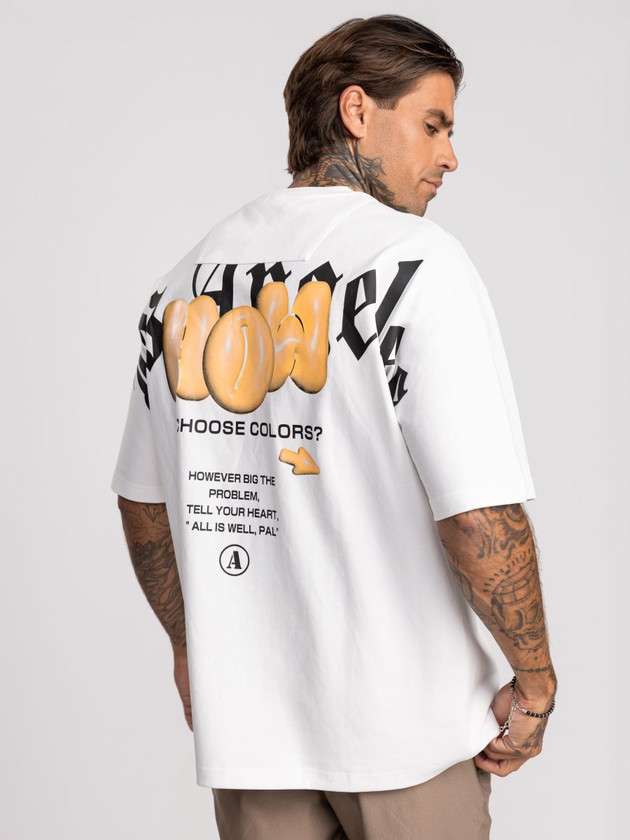 חולצת טישירט אוברסייז לגבר LOS ANGELES