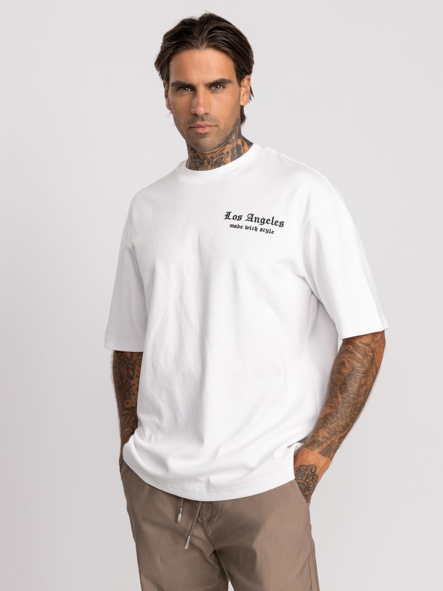 חולצת טישירט אוברסייז לגבר LOS ANGELES