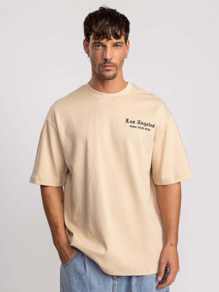 חולצת טישירט אוברסייז לגבר LOS ANGELES
