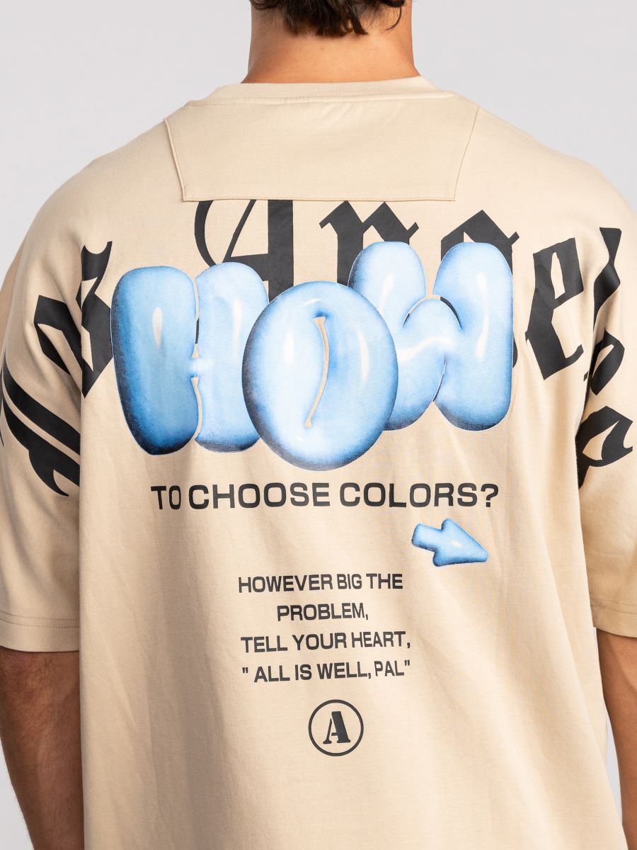 חולצת טישירט אוברסייז לגבר LOS ANGELES