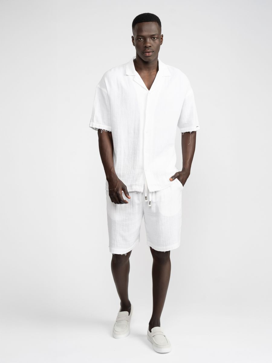 מכנסיים קצרים כותנה ריזורט לגבר