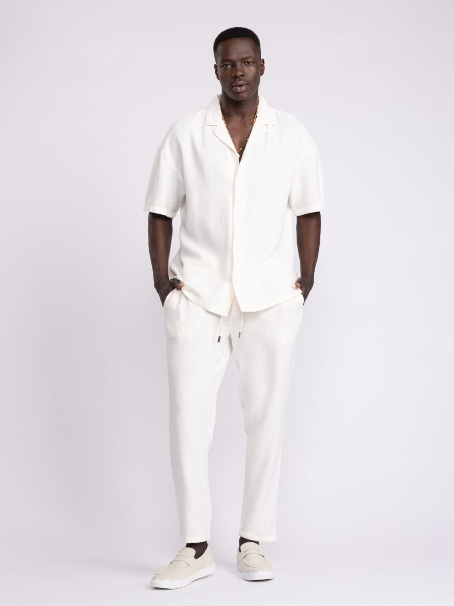 חולצת ריזורט קצרה לגבר